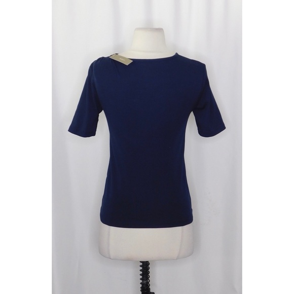 NWT!! J. CREW Perfect Fit T-Shirt Knit Top Solid Navy Blue Short Sleeve X-Small - Picture 7 of 12